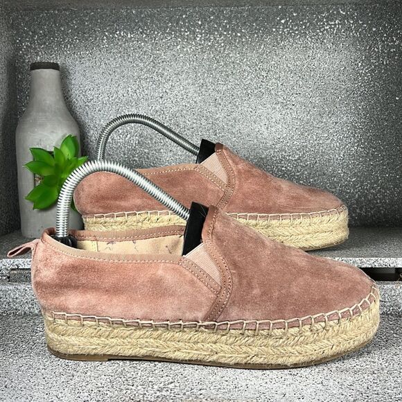 Sam Edelman Carrin Suede Leather Platform Espadrille Slip-On Sneakers Shoes 7.5 - Picture 1 of 8